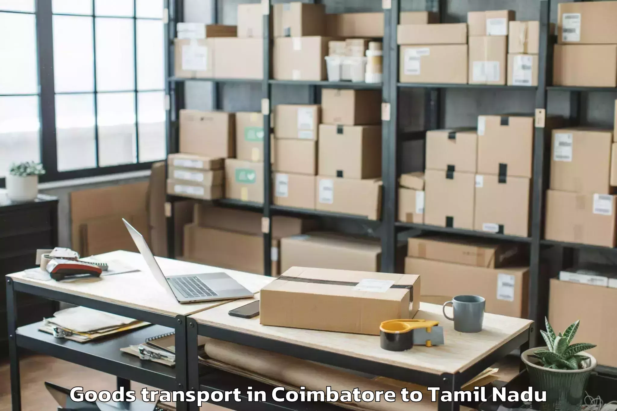 Professional Coimbatore to Avudayarkoil Goods Transport